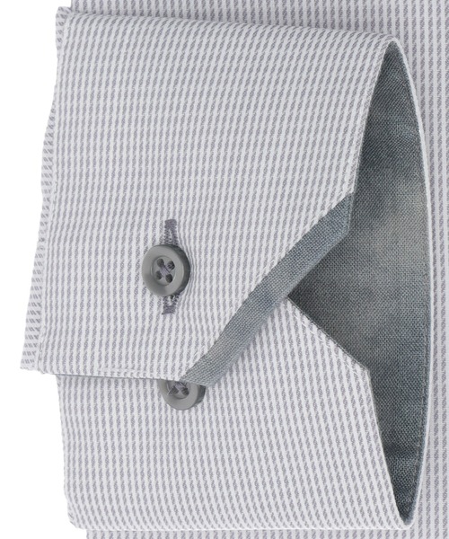 TOKYO SHIRTS(トウキョウシャツ)の「超形態安定ノーアイロン ボタンダウン 長袖ビジネスワイシャツ(ビジネスシャツ・メンズ・グレー・首回り39cm-裄丈80cm/首回り39cm-裄丈84cm/首回り41cm-裄丈82cm/首回り41cm-裄丈86cm/首回り42cm-裄丈82cm/首回り42cm-裄丈86cm/首回り43cm-裄丈82cm/首回り43cm-裄丈86cm/首回り37cm-裄丈80cm/首回り37cm-裄丈84cm)」の3枚目の写真
