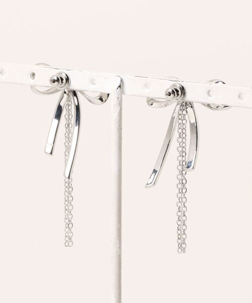 SLY（スライ）の「RIBBON P/EARRING リボン ピアス イヤリング（ピアス（両耳用）・レディース・ゴールド/シルバー・FREE）」の12枚目の写真