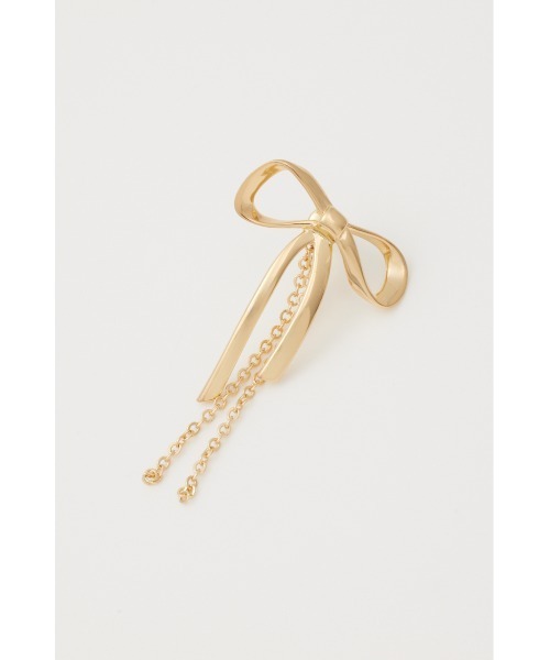 SLY（スライ）の「RIBBON P/EARRING リボン ピアス イヤリング（ピアス（両耳用）・レディース・ゴールド/シルバー・FREE）」の8枚目の写真