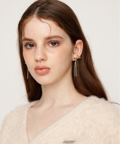 SLY（スライ）の「RIBBON P/EARRING リボン ピアス イヤリング（ピアス（両耳用）・レディース・ゴールド/シルバー・FREE）」の11枚目の写真