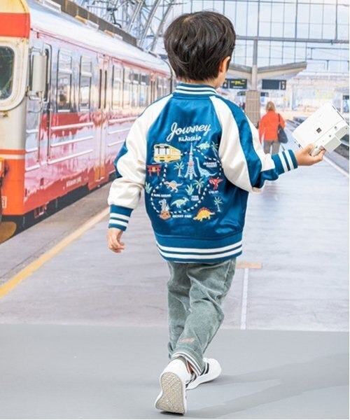 kladskap（クレードスコープ）の「恐竜裾折り返しロング丈ストレートパンツ（チノパンツ・キッズ・モカ/モスグリーン・80ｃｍ/90cm/100cm/110cm/120cm/130cm）」の8枚目の写真