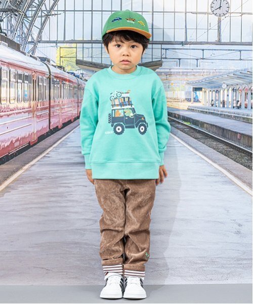 kladskap（クレードスコープ）の「恐竜裾折り返しロング丈ストレートパンツ（チノパンツ・キッズ・モカ/モスグリーン・80ｃｍ/90cm/100cm/110cm/120cm/130cm）」の9枚目の写真