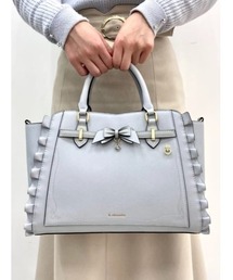 & chouette（アンドシュエット）の「《推し事バッグ》リボンモチーフクリアポケット付きトートバッグ（ハンドバッグ）」