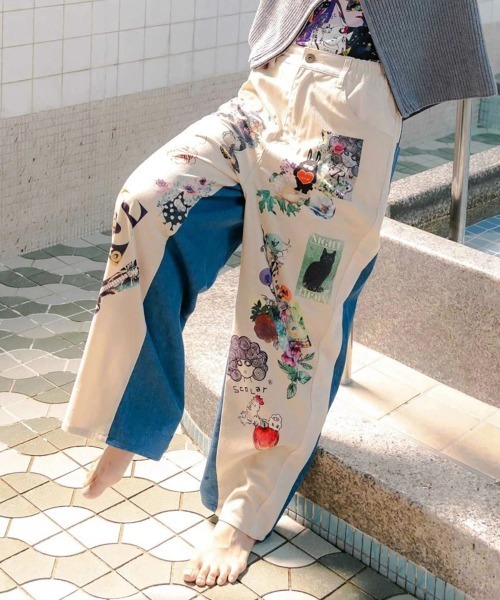 ScoLar（スカラー）の「ScoLar/スカラー 25th柄ツイル×デニムPT