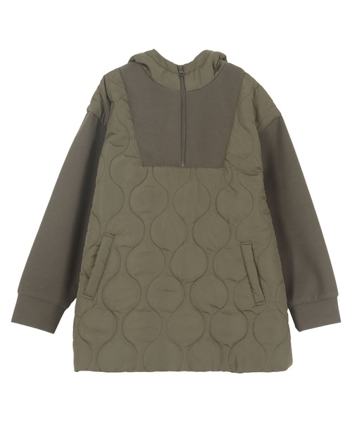 KOBE LETTUCE（コウベレタス）の「異素材切替中綿キルティングプルオーバー（その他トップス・レディース・キャメル/カーキ/ブラック・M）」の13枚目の写真