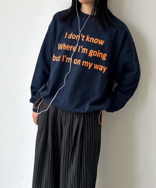 UNDERSTATEMENTs（アンダーステイトメント）の「【ユニセックス】ロゴプリントステッチ配色スウェット（スウェット・メンズ・ネイビー/グレー・MEDIUM/LARGE）」の20枚目の写真