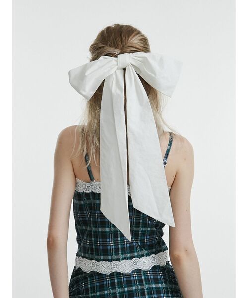 jouetie（ジュエティ）の「BIGリボンバレッタ（バレッタ/ヘアクリップ・レディース・ブラック/オフホワイト・FREE）」の2枚目の写真