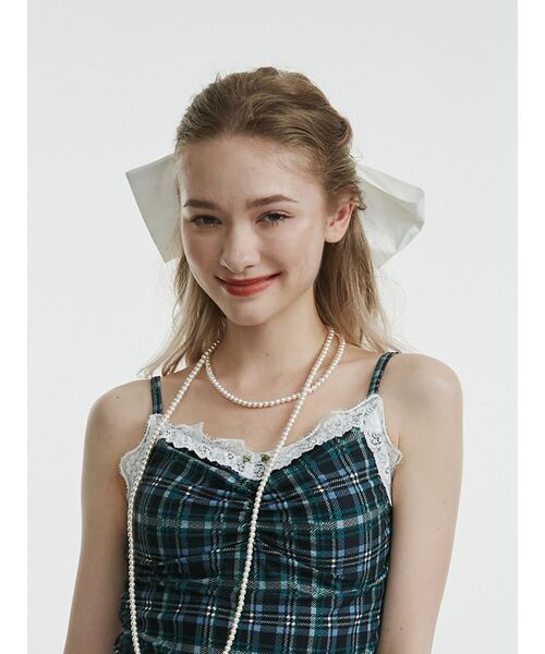 jouetie（ジュエティ）の「BIGリボンバレッタ（バレッタ/ヘアクリップ・レディース・ブラック/オフホワイト・FREE）」の3枚目の写真