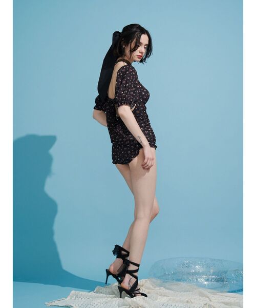 jouetie（ジュエティ）の「BIGリボンバレッタ（バレッタ/ヘアクリップ・レディース・ブラック/オフホワイト・FREE）」の8枚目の写真