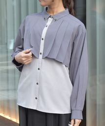 axes femme | チェーン付プリーツシャツ(シャツ/ブラウス)