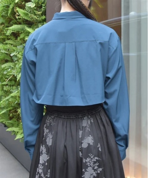 axes femme（アクシーズファム）の「チェーン付プリーツシャツ（シャツ/ブラウス・レディース・キナリ/ブルーグリーン/ブラック/グレー/ホワイト・FREE）」の8枚目の写真