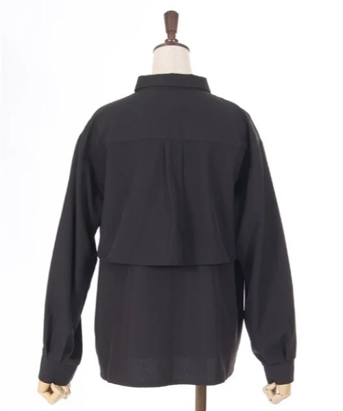 axes femme（アクシーズファム）の「チェーン付プリーツシャツ（シャツ/ブラウス・レディース・キナリ/ブルーグリーン/ブラック/グレー/ホワイト・FREE）」の12枚目の写真