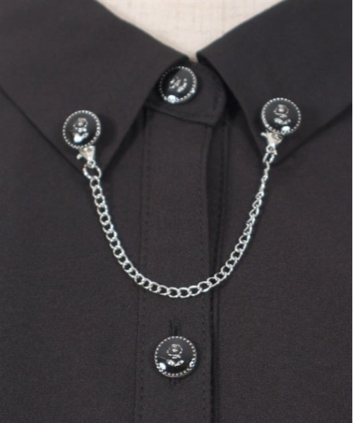 axes femme（アクシーズファム）の「チェーン付プリーツシャツ（シャツ/ブラウス・レディース・キナリ/ブルーグリーン/ブラック/グレー/ホワイト・FREE）」の15枚目の写真