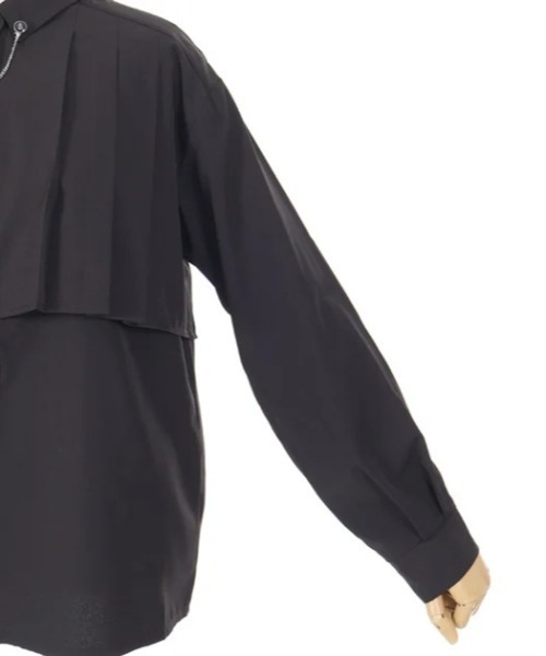 axes femme（アクシーズファム）の「チェーン付プリーツシャツ（シャツ/ブラウス・レディース・キナリ/ブルーグリーン/ブラック/グレー/ホワイト・FREE）」の18枚目の写真