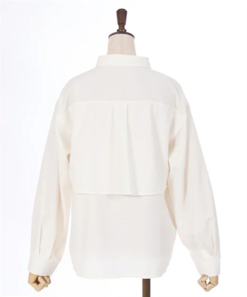 axes femme（アクシーズファム）の「チェーン付プリーツシャツ（シャツ/ブラウス・レディース・キナリ/ブルーグリーン/ブラック/グレー/ホワイト・FREE）」の21枚目の写真