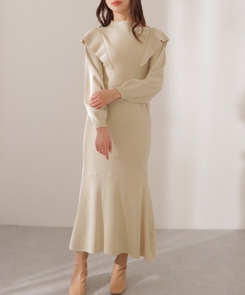 Lace Ladies(レースレディース)の「2点セット バックリボン フリル リブ ニット トップス スカート セットアップ(セットアップ・レディース・ベージュ/グレー/ブラック・FREE/S)」の18枚目の写真