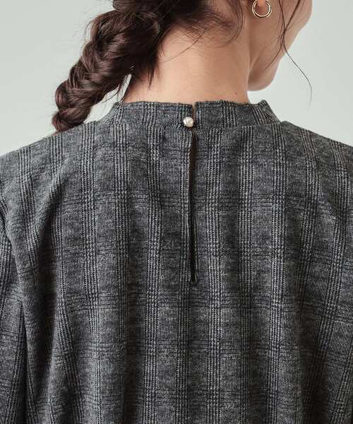 DRESKIP（ドレスキップ）の「◆【S-LL】チェック柄 ウエストタックワンピース（ワンピース・レディース・チャコールグレー/ブラック系1/ダークブラウン系1・04/03/02/01）」の20枚目の写真