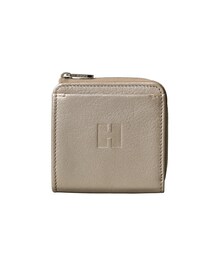 H ブラウンレザー ミニ財布　HIROFU センプレ】二つ折り財布 レザー ウォレット 本革（商品番号：P25