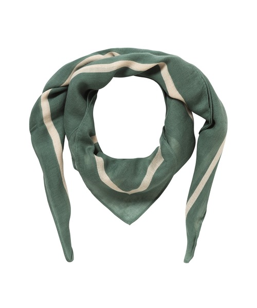 AIGLE（エーグル）の「ニットスカーフ（バンダナ/スカーフ・レディース・ベージュ/ダークネイビー/ブルー・FREE）」の2枚目の写真