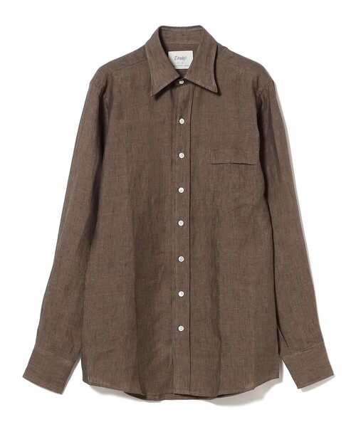 BEAMS F(ビームスエフ)の「【別注】Drake’s / リネン ソリッド レギュラーカラーシャツ(シャツ/ブラウス・メンズ・グレー/ブラウン/ミント/ネイビー・41/38/40/37/39)」の6枚目の写真