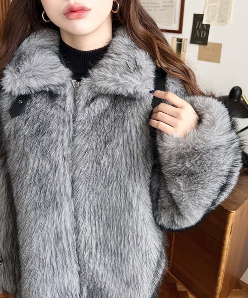 2WAYアレンジカラーファーブルゾン（ブルゾン）｜LOULOU select（ルル