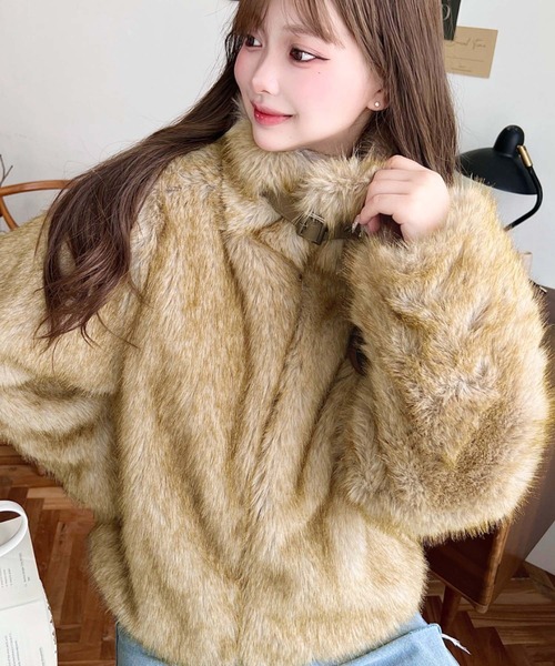 LOULOU select（ルルセレクト）の「2WAYアレンジカラーファーブルゾン