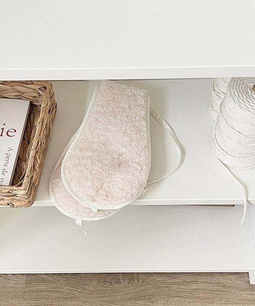 shopnikoniko（ショップニコニコ）の「耳当て ボア イヤーマフ もこもこ 紐付き 耳あて イヤマフ（イヤーマフ・レディース・ブラウン/ホワイト/ブラック・フリー）」の10枚目の写真