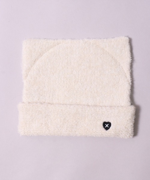 BAYBLO（ベイブロ）の「(SB)モールニット 猫耳 ニット帽子（ニットキャップ/ビーニー・レディース・ブラック/ベージュ/グレー/オフホワイト・FREE）」の17枚目の写真