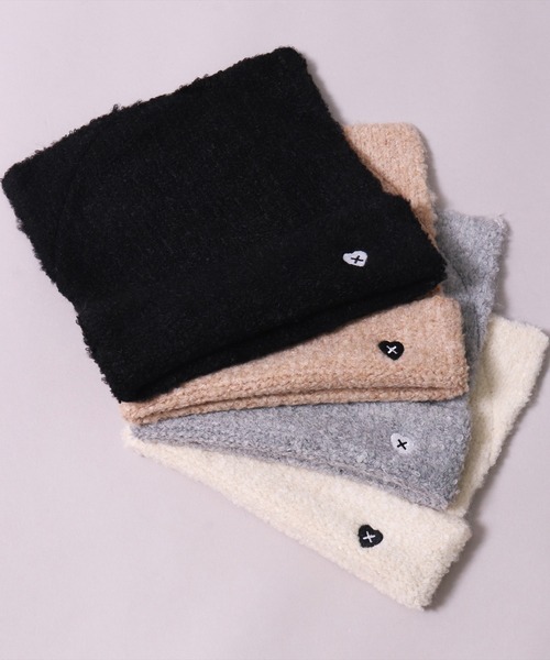 BAYBLO（ベイブロ）の「(SB)モールニット 猫耳 ニット帽子（ニットキャップ/ビーニー・レディース・ブラック/ベージュ/グレー/オフホワイト・FREE）」の18枚目の写真