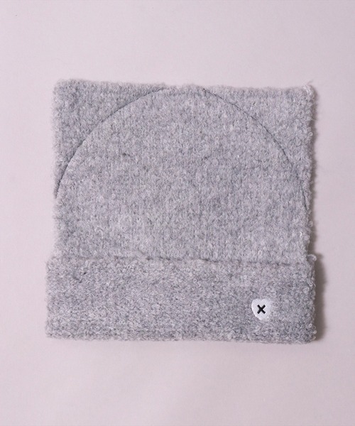 BAYBLO（ベイブロ）の「(SB)モールニット 猫耳 ニット帽子（ニットキャップ/ビーニー・レディース・ブラック/ベージュ/グレー/オフホワイト・FREE）」の15枚目の写真