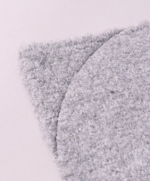 BAYBLO（ベイブロ）の「(SB)モールニット 猫耳 ニット帽子（ニットキャップ/ビーニー・レディース・ブラック/ベージュ/グレー/オフホワイト・FREE）」の12枚目の写真