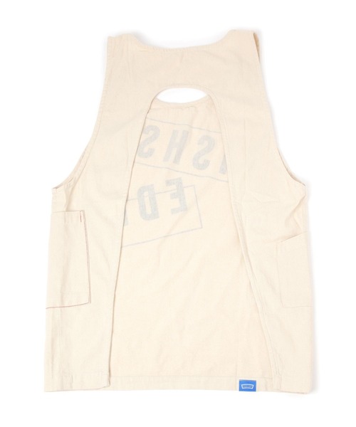 Fishs Eddy（フィッシュエディ）の「[Fishs Eddy(フィッシュエディ)]ＴＡＮＫＴＯＰエプロン（エプロン・レディース・ナチュラル/カーキ・FREE）」の3枚目の写真