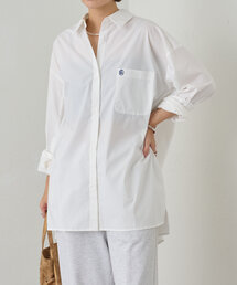 Omekashi | ロゴ刺繍スリットシャツ(シャツ/ブラウス)