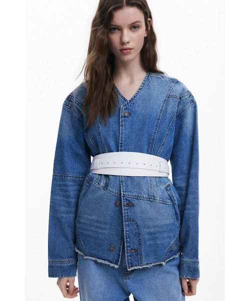 Desigual（デシグアル）の「ダブルプレーンベルト（ベルト・レディース・ホワイト・FREE）」の4枚目の写真