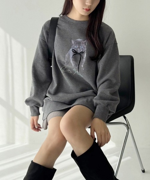 one after another NICE CLAUP（ワンアフターアナザーナイスクラップ）の「裏起毛アソートスウェット（スウェット・レディース・ネイビー/オフホワイト/チャコールグレー/ベビーピンク・FREE）」の22枚目の写真