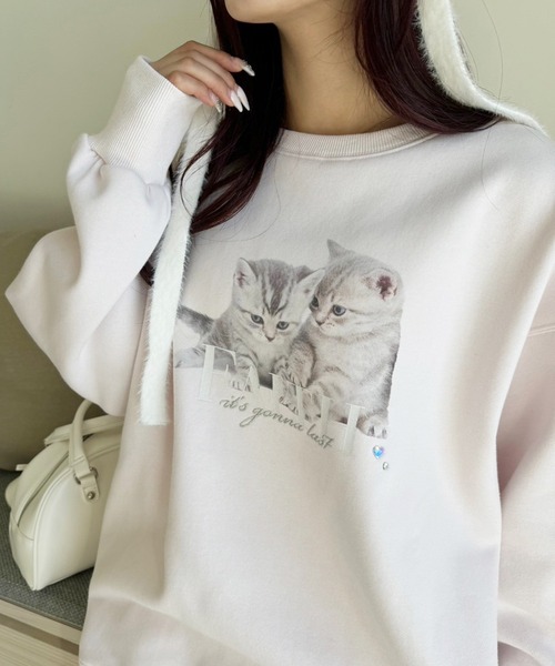 one after another NICE CLAUP（ワンアフターアナザーナイスクラップ）の「裏起毛アソートスウェット（スウェット・レディース・ネイビー/オフホワイト/チャコールグレー/ベビーピンク・FREE）」の16枚目の写真