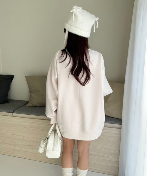 one after another NICE CLAUP（ワンアフターアナザーナイスクラップ）の「裏起毛アソートスウェット（スウェット・レディース・ネイビー/オフホワイト/チャコールグレー/ベビーピンク・FREE）」の14枚目の写真