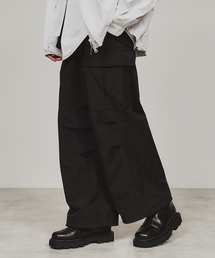 ◆ポリエステルタフタワイドカーゴパンツ