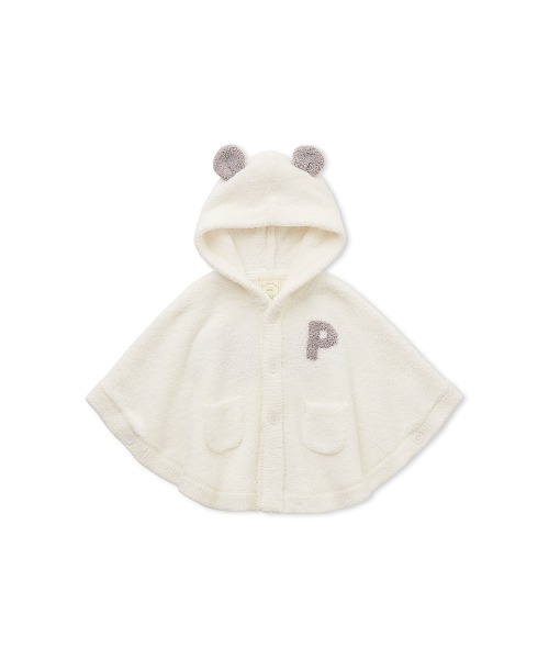gelato pique（ジェラートピケ）の「【BABY】パウダーアニマルポンチョ（その他ベビーウェア・キッズ・グリーン/ラベンダー/オフホワイト・70/80）」の2枚目の写真