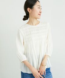 le.coeur blanc | 変形タックギャザーブラウス(シャツ/ブラウス)