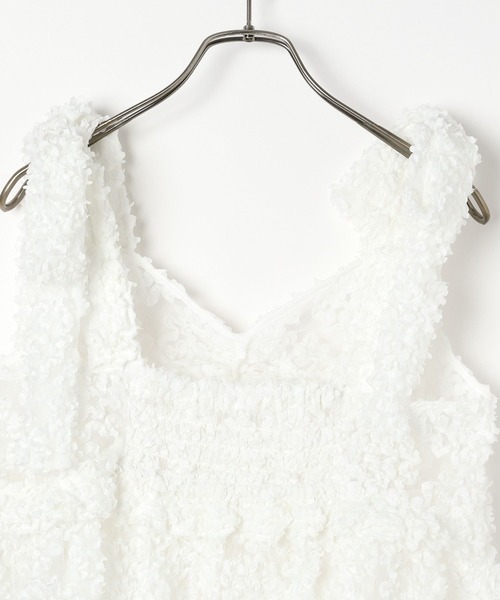 Heather(ヘザー)の「フラワーチュールキャミ 309089(キャミソール・レディース・オフホワイト/ブラック/ミント・FREE)」の9枚目の写真