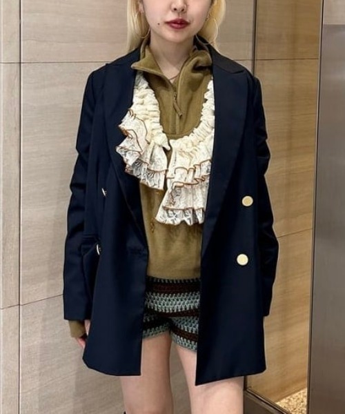 Ray BEAMS(レイビームス)の「4ボタン ダブル ブレザー(テーラードジャケット・レディース・ネイビー・0/1)」の20枚目の写真