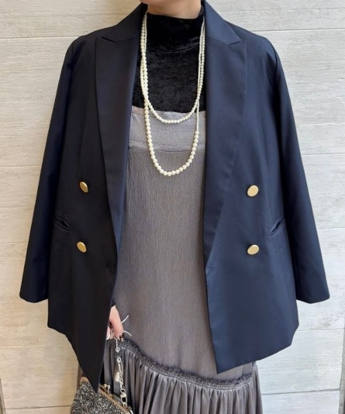 Ray BEAMS(レイビームス)の「4ボタン ダブル ブレザー(テーラードジャケット・レディース・ネイビー・0/1)」の22枚目の写真