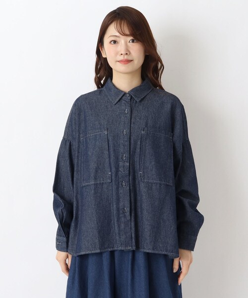 one'sterrace(ワンズテラス)の「デニムシャツ(シャツ/ブラウス・レディース・ブルー系その他7/ネイビー系5・02)」の11枚目の写真