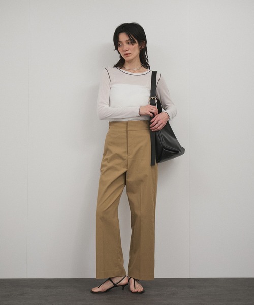 SALON adam et rope'（サロン アダム エ ロペ）の「スプリットレザートートバッグ/バケットバッグ［A4対応］（ショルダーバッグ・レディース・ライトグレー/ブラック・FREE）」の19枚目の写真