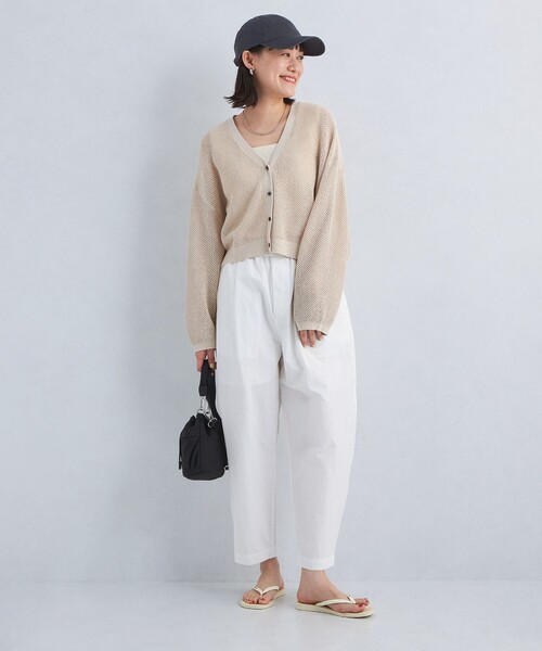 green label ニット カーディガン ―ウォッシャブル― ベージュ UNITED ARROWS green label relaxing シャーリー キナガシ