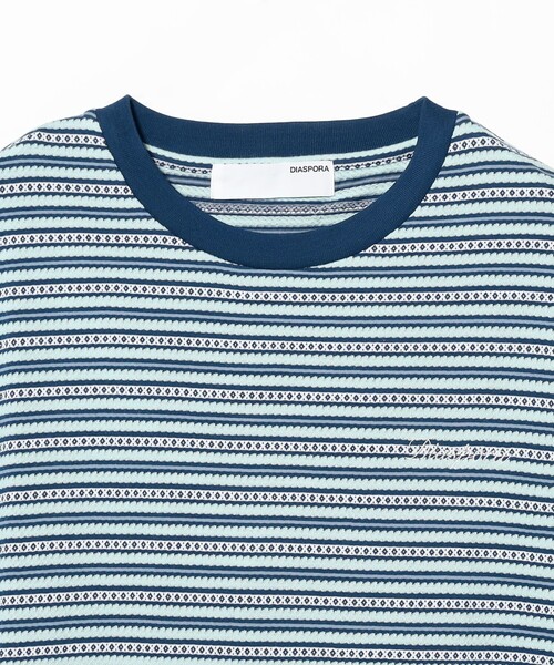 Diaspora Skateboards（ディアスポラスケートボーズ）の「Diaspora skateboards / Diamante Stripe Top（Tシャツ/カットソー・メンズ・ブルー・M/L/XL）」の3枚目の写真