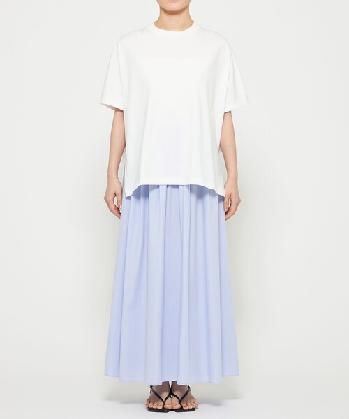 uncrave（アンクレイヴ）の「プレーンストレッチ ビッグTシャツ（Tシャツ/カットソー・レディース・ホワイト系/ベージュ系/ブラック系・F）」の12枚目の写真