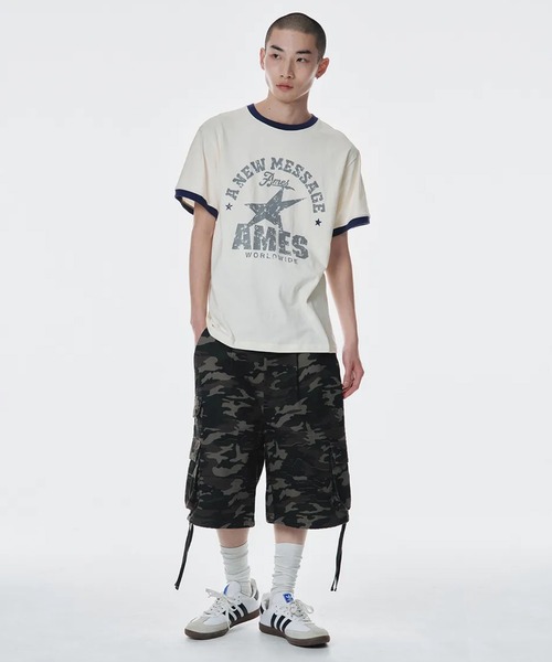 AMESWORLDWIDE(アメスワールドワイド)の「A'GEM/9 × .kom 『AMESWORLDWIDE/アメスワールドワイド』 VINTAGE STAR TEE/ヴィンテージスターTEE(Tシャツ/カットソー・レディース・アイボリー/ブラック/グレー・S/M)」の7枚目の写真