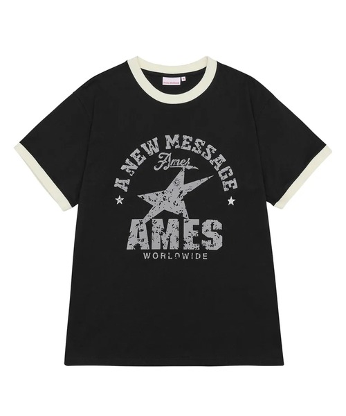 tシャツ A'GEM/9 × .kom 「AMESWORLDWIDE/アメスワールドワイド」 VINTAGE STAR TEE/ヴィンテージスターTE A'GEM/9 × .kom 『AMESWORLDWIDE/アメスワールドワイド